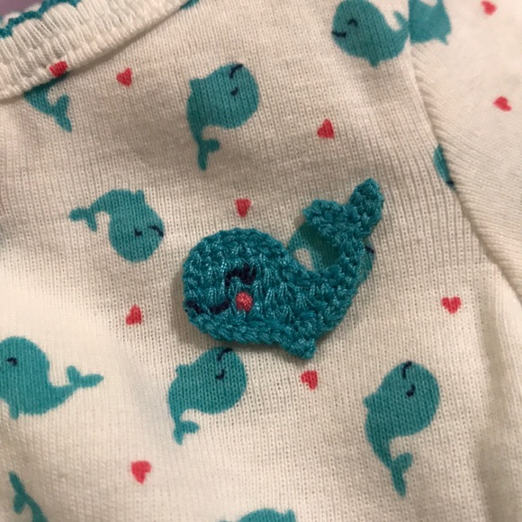 Baby Whale Pattern Onezie - Picture 2 of 5